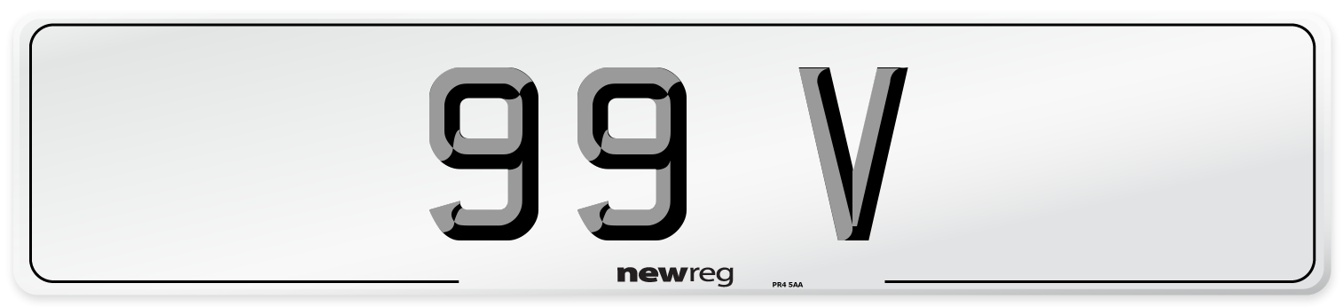 99 V Number Plate from New Reg
